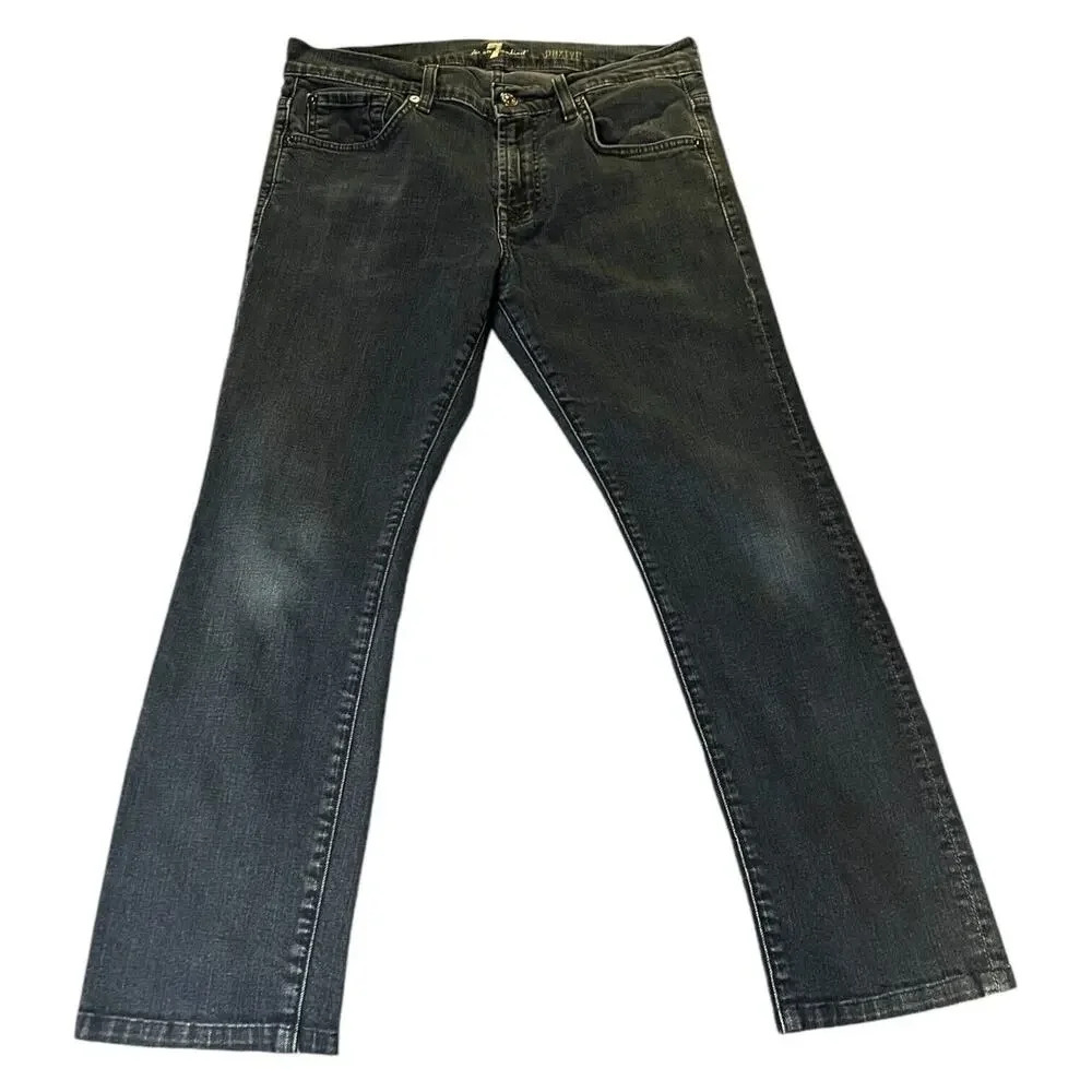 Seven 7 For All Mankind Mens Jeans 32x25 Paxtyn Dark Wash Stretch Denim‎ Casual